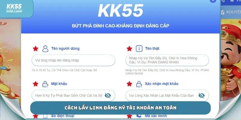 Cách lấy link đăng ký tài khoản an toàn