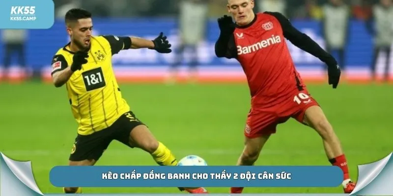 Kèo chấp đồng banh cho thấy 2 đội cân sức